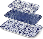vancasso Porcelain Serving Trays for Party, Serving Platters Set of 3,Serving Dishes for Entertaining, Ceramic Party Trays and Platters for Serving Food, 16"/14"/12" Inch, Series SELENE