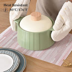 Leetaltree Misty Rose Placemats Set of 6 - Heat Resistant Non-Slip Place mats for Dining Table, Washable Durable PVC Vinyl Woven Table Mats（Misty Rose, 6）