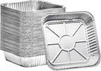 8x8 Disposable Aluminum Pans - 20 Pack Foil Pans For Cooking, Baking Cakes, Roasting & Homemade Breads - Disposable Food Containers