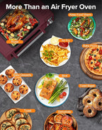 Nuwave Bravo Pro Smart Air Fryer Toaster Oven Combo, 12-in-1 Functions with Quicker & Even Crisp Technology, 1800W, 50-450°F, PFAS-Free, 21QT, Cinnamon