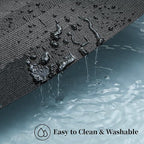 Leetaltree Black Frame Placemats Set of 6 - Heat Resistant Non-Slip Place mats for Dining Table, Washable Durable PVC Vinyl Woven Table Mats（Black Frame, 6）