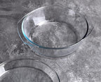 Round Tempered Glass Casserole Dish with Lid, Glass Casserole Baking Dish for Oven, Freezer and Dishwasher Safe - 3QT