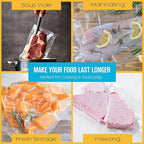 Houseables Vacuum Seal Bags, Vacuum Sealer Rolls, Sous Vide Bags, Food Saver Rolls, 2 Pack, 11 Inch & 8 Inch x 50FT, Commercial Grade, Vaccum Sealed Storage, Microwave & Freezer Safe, Store A Meal