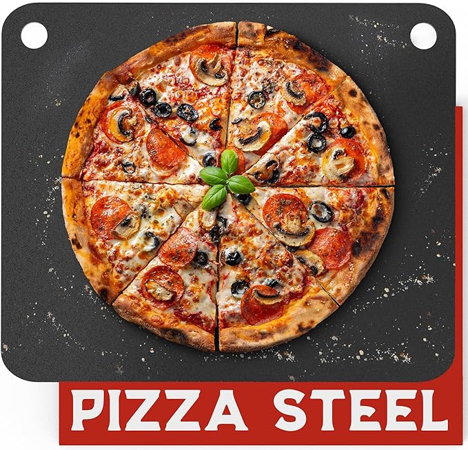 Primica Pizza Steel XL for Oven & Grill,16"x13.4", The Ultimate Crust Game Changer, Perfect for Oven Baked Pizza with higher Conductivity, Premium Baking Alternative to Pan and Stone