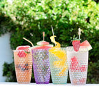 BELLAFORTE Shatterproof Tritan Plastic Tall Tumbler, 19oz Drinking Glasses Set of 4 - Laguna Beach Unbreakable Outdoor Drinkware for Party, Poolside, Indoor Use - Dishwasher Safe, BPA Free - Clear