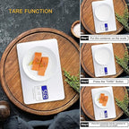 MegaWise Precision Food Scale, 33lb Waterproof Rechargeable Digital Kitchen Scale, 1g/0.04oz Precise Graduation, Weight Grams and Ounces for Cooking Baking, 5 Units Conversion, Tare Function