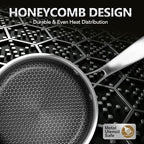MICHELANGELO Triply Stainless Steel Pot Set, Hybrid Nonstick Saucepan Set with Lids, Induction Compatible Heavy Duty Sauce Pan 1QT & 2QT & 3QT, Honeycomb Interior, Dishwasher Safe Cookware - 6 Piece