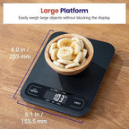 Etekcity Food Kitchen Scale, Digital Mechanical Weighing Scale,Grams and Ounces for Weight Loss, Baking, Cooking, Keto and Meal Prep, Large, Matte Black