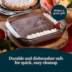 Libbey Baker’s Basics 5 Piece Glass Baking Dish Set with 1 Lid, Stackable, Clear Versatile Casserole Dish Set, Baking Glassware Set for Food Prep