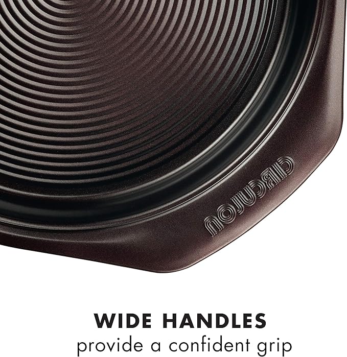 Circulon Nonstick Bakeware, Nonstick Cookie Sheet/Baking Sheet - 10 Inch x 15 Inch, Chocolate Brown (Pack of 2)