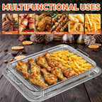 18.7" X 12.8" Extra Large Air Fryer Basket for Oven, Oven Air Fryer Basket and Tray Set With 30PCS Parchment Papers, Stainless Steel Air Fryer Pan and Crisper Tray for Frying Baking