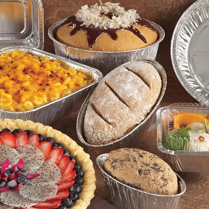 Aluminum Pans Half Size, 9X13, Extra Heavy Duty Disposable Foil Pans For Baking (20 Pack) Roasting & Chafing, Deep Tin Foil Bakeware, Steam Table Tray, Cookware, Food Prepping, Cake & Oven Pan