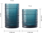 Khen Plastic Hobnail Drinking Glasses Set of 12 Neutral Tones Cups 6x 10oz Lowball & 6x 1oz Highball Acrylic Beaded Design, BPA-Free, Dishwasher Safe Indoor/Outdoor Drinkware Water, Juice, Cocktails