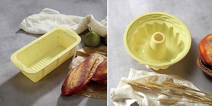 46PCS Silicone Bakeware Set Cake Molds Set For Baking, Including Baking Pan, Cake Mold, Cake Pan, Toast Mold, Muffin Pan, Donut Pan, And Cupcake Mold Silicone Baking Cups Set
