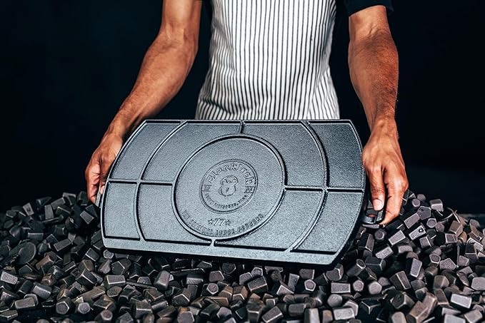 Lodge Blacklock 10" x 20" Cast Iron Double Burner Griddle - Triple Seasoned - For Indoor & Outdoor Cooking - Fits Over Two Burners - Easy Cleanup - Non-Toxic Material
