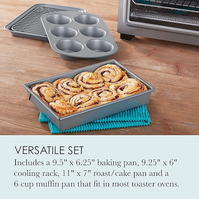 Chicago Metallic Professional 4-Piece Non-Stick Toaster Oven Set