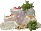 Mesh Grocery Bags - Veggie Bags Reusable - Reusable Mesh Fruit, Vegetable Bags - Eco-friendly Produce Bags - Cotton Net Bags for Produce - Reusable Bags for Produce | 6 Bags (3 XL, 3 L)