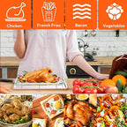 15.6" X 11.6" Large Air Fryer Basket for Oven, Oven Air Fryer Basket and Tray Set With 30PCS Parchment Papers, Stainless Steel Air Fryer Pan and Crisper Tray for Frying Baking