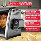 Ronco Modern Rotisserie Oven, Large Capacity (12lbs) Countertop Oven, Multi-Purpose Basket for Versatile Cooking, Easy-to-Use Controls