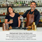 A Bar Above Black Handle Stainless Steel Channel Knife, Chef-Grade Citrus Garnish Tool, Zester and Fruit Peeler for Cocktails, Culinary Presentation, and Kitchen Use