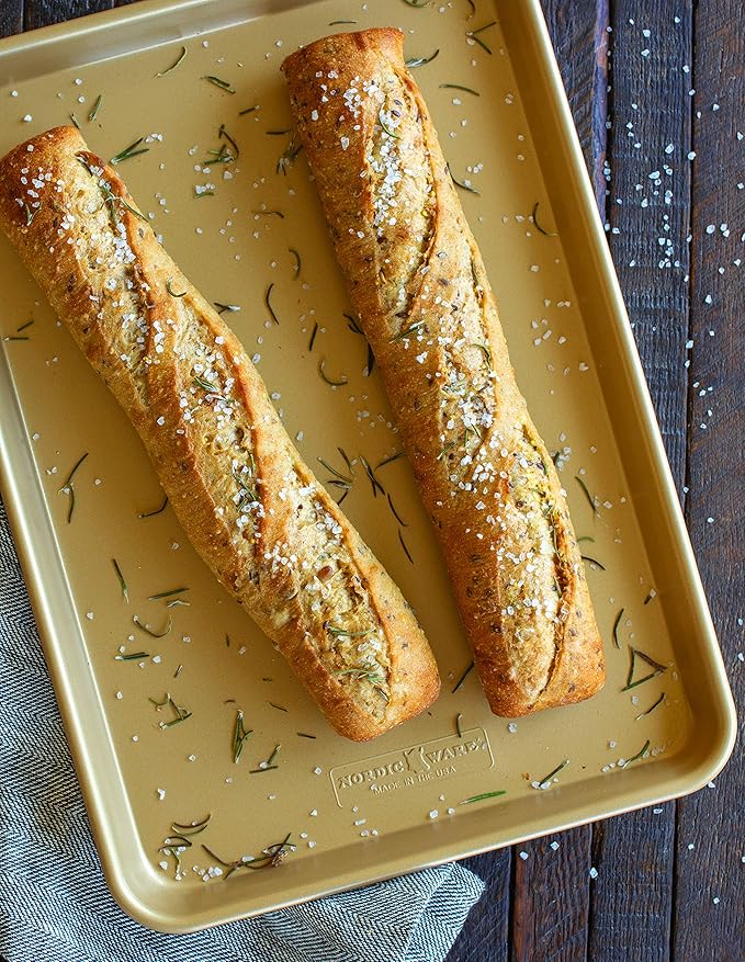 Nordic Ware Naturals Aluminum NonStick Jelly Roll Baking Sheet