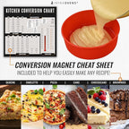 Air Fryer Silicone Baking Set, 6.7” Cake Pan, Muffin Cups, Scraper & Cheat Sheet – Non-Stick, BPA-Free Bakeware for Instant Vortex, Cosori, Ninja, Chefman & More by INFRAOVENS