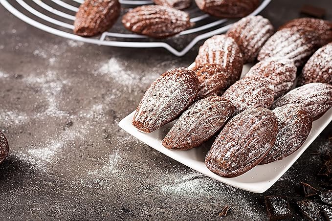 Fox Run Non-Stick Madeleine Pan, Carbon Steel, 12-Cup,Grey