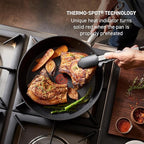 T-Fal Stone Force Platinum Non Stick Fry Pan Set 2 Piece, 8 inch and 10.5 inch, Oven Broiler Safe 400°F, Cooking Frying Pans, Kitchen Skillets, Pots and Pans Set Nonstick, Dishwasher Safe, Black