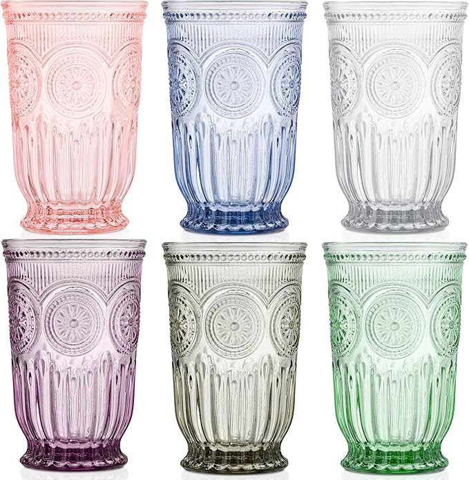Yungala Multi-colored Highball Drinking Glasses