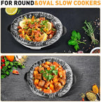 60 Pack Slow Cooker Liners, Large Size 13"x 21" Cooking Bags Disposable Pot Liners, Plastic Slow Cooker Bags Fits 3-8 Quarts, BPA Free, Suitable for Oval & Round Pot