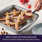 Circulon Nonstick Bakeware Baking Pan / Cake Pan, Square - 9 Inch, Gray