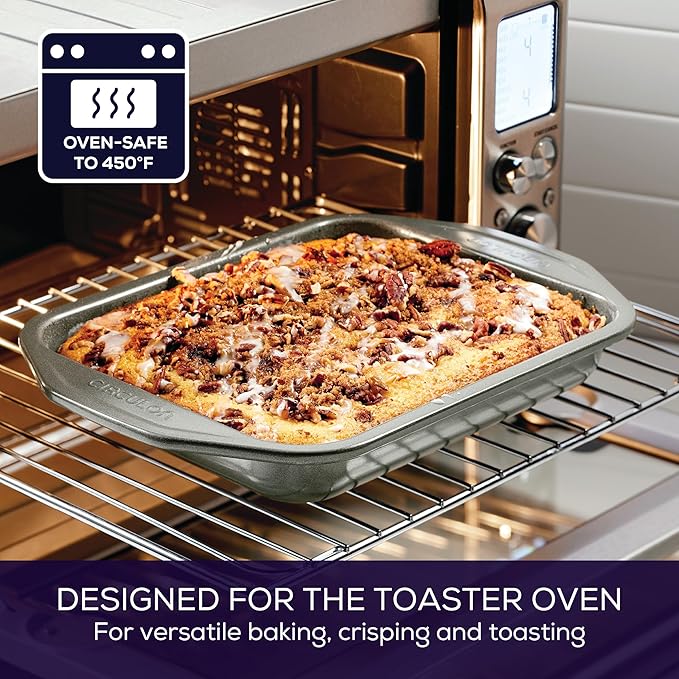 Circulon Total Bakeware Nonstick Toaster Oven & Personal Pizza Pan Baking Set, 4-Piece