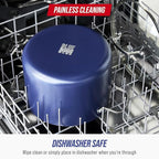 Blue Diamond 8QT Nonstick Stockpot with Glass Lid, PFAS-Free Ceramic, Multipurpose Cooking, Sauces & Soups, Pasta, Boiling & Canning Pot, Dishwasher & Oven Safe, Stainless Steel Handles, Navy