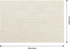 Leetaltree Wheat Placemats Set of 12 - Heat Resistant Non-Slip Place mats for Dining Table, Washable Durable PVC Vinyl Woven Table Mats（Wheat, 12）
