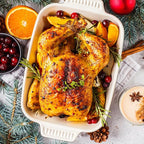Sunvivi Roaster Oven, Electric Roaster Oven with Viewing Lid, 28lb 24-Quart Turkey Roaster with Unique Defrost/Warm Function, Large Roaster with Removable Pan & Rack, Stainless Steel, Black