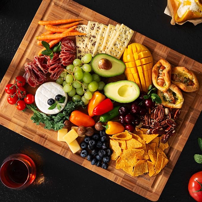 Bamboo Cutting Boards Non Toxic Wood Wooden Cutting Board for Kitchen Non Slip Christmas Xmas Birthday Law Step Stepmom Stepmother Have Everything Good Unique Useful Present