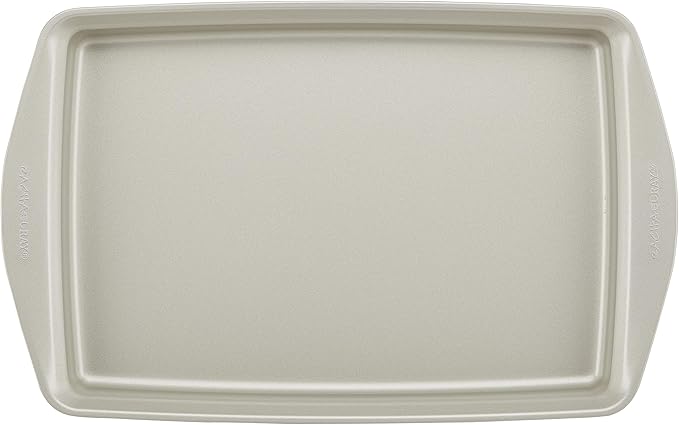 Rachael Ray Nonstick Bakeware Set without Grips includes Nonstick Bread Pan, Baking Pans, Cake Pans, Cookie Sheet / Baking Sheet - 10 Piece, Silver
