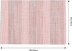 Leetaltree Misty Rose Placemats Set of 12 - Heat Resistant Non-Slip Place mats for Dining Table, Washable Durable PVC Vinyl Woven Table Mats（Misty Rose, 12）